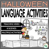 Halloween Listening Comprehension, Vocabulary and Wh Quest