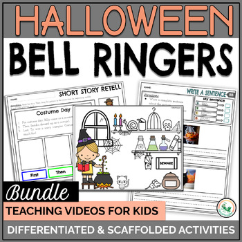 Preview of Halloween Bell Ringer Activities Listening, Comprehension & Vocabulary building