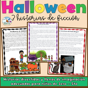 Preview of Halloween Comprension de lectura Historias de ficcion Reading 
