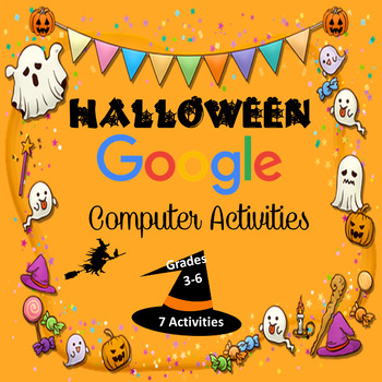 Preview of Halloween Computer Activities - Google Lessons - Digital Worksheets