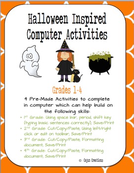 Preview of Halloween Computer Lab Activities