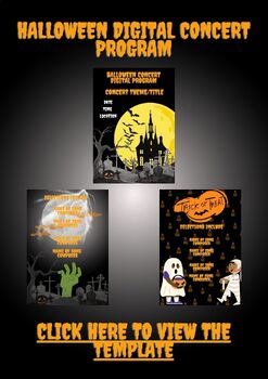 Preview of Halloween Concert Digital Program Template