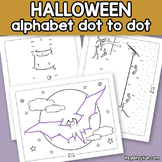 Halloween Connect the Dots - Dot to Dot Alphabet Worksheets