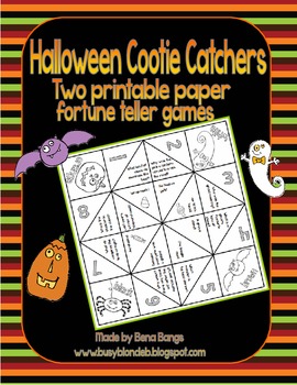 Halloween Cootie Catchers! Two printable paper fortune tellers