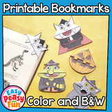 Halloween Corner Bookmarks Craft Template - Printable Hall