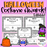 Halloween Costume Awards | EDITABLE and PRINTABLE
