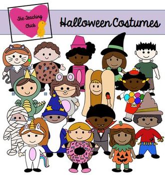 Halloween Costume Doodles Clip Art by The Teaching Chick | TpT