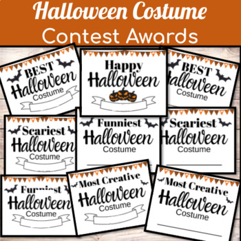 Preview of HALLOWEEN Costume Contest Awards for CLASS or STAFF Party!