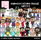 Halloween Costume Friends (Halloween Clipart)
