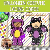 Halloween Costume Lacing Cards for Preschoolers (Halloween