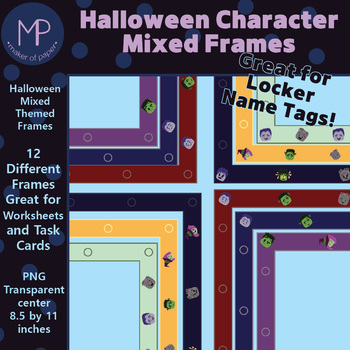 Preview of Halloween Costume Mix Frames for Task Cards & Worksheets (Great for fall)