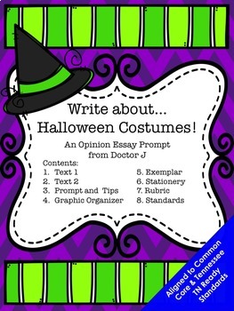 Preview of Halloween Costumes Opinion Writing PDF & Google Docs Common Core 3rd 4th 5th