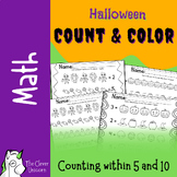 Halloween Count & Color within 5 and 10 (4 pages)