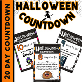 Halloween Countdown Printable Display. 20 Days of Halloween