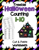 Halloween Counting 1-10 Cut and Paste - Freebie