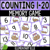 Halloween Counting 1-20 Memory Game | Math Center Task Cards