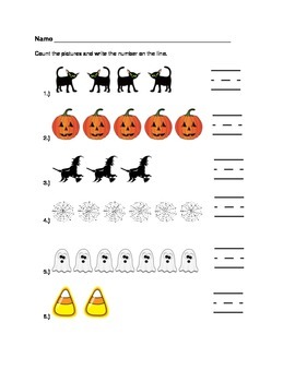 Preview of Halloween Counting 1-8