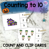 Halloween Counting 1 to 10 Count and Clip Cards