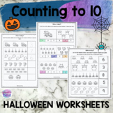 Halloween Counting 1 to 10 No Prep Worksheets