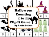 Halloween Counting 1 to 12 Clip It Game