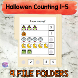 Halloween Counting 1 to 5 File Folders | Autism Independen