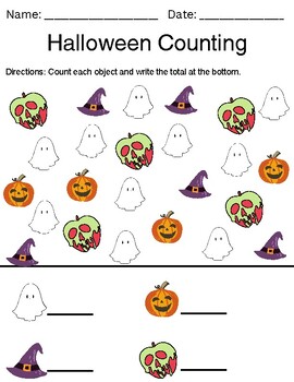 Preview of Halloween Counting