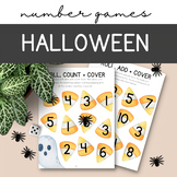 Halloween Counting Addition Math Game, Halloween Bump, Hal