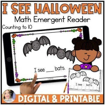 Preview of Halloween Counting Book 1 to 10 for Kindergarten and Pre-K