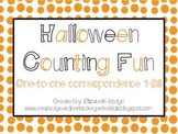 Halloween Counting Fun- One-to-one correspondence (1-20)