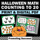 Kindergarten Halloween Math Activities Counting to 20 Revi