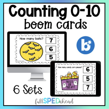 Preview of Halloween Counting Numbers 0-10 Boom™ Cards Activity