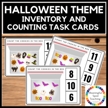 Preview of Halloween Counting Numbers 1-15 | Printable | Task Cards | 