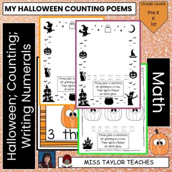 Preview of Halloween Counting Poems - Number Formation - Numbers 1 to 5 - Halloween Rhymes