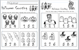 Halloween Counting and Number Recognition Worksheet