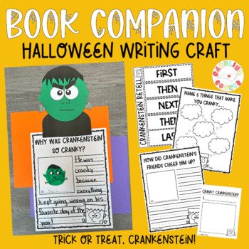 Preview of Halloween Craft Book Companion Trick or Treat Crankenstein Writing