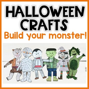 Preview of Halloween Craft | Build your own monster | Halloween Writing Activity