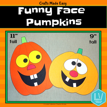 Preview of Halloween Craft - Funny Pumpkins, October Craft