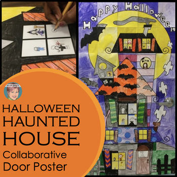 Preview of Halloween Craft | Haunted House Collaborative Door Poster Activity!