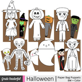 Halloween Craft Paper Bag Puppets