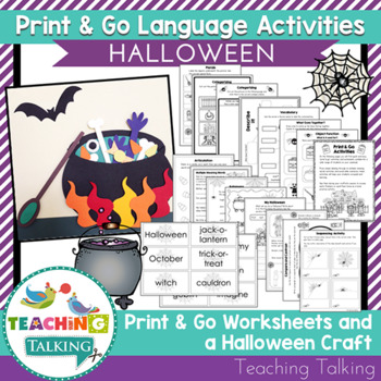 Preview of Halloween Speech Therapy | NO PREP Speech and Language Therapy for October