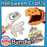 Halloween Crafts Bundle, Printable Craftivity Templates Pa