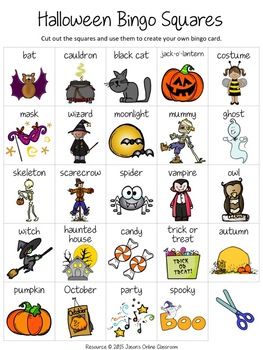 Halloween Bingo Game {Create Your Own Luck} by Jason's ...