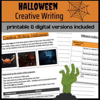 Preview of Halloween Creative Writing