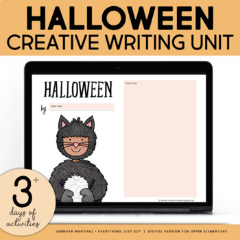 Preview of Halloween Creative Writing Activity For October DIGITAL