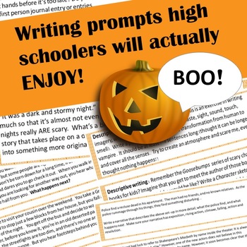 halloween creative writing task