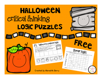 Preview of Halloween Critical Thinking Logic Puzzles