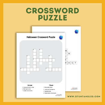 Halloween Crossword Puzzle by OT Untangled | TPT