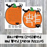 Halloween Crossword Puzzle and Word Search