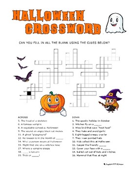 Halloween Crossword Stock Illustrations – 193 Halloween Crossword