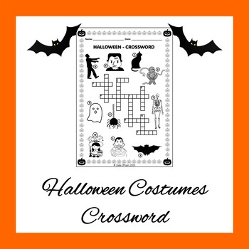 Preview of Halloween Crossword Worksheet (English)